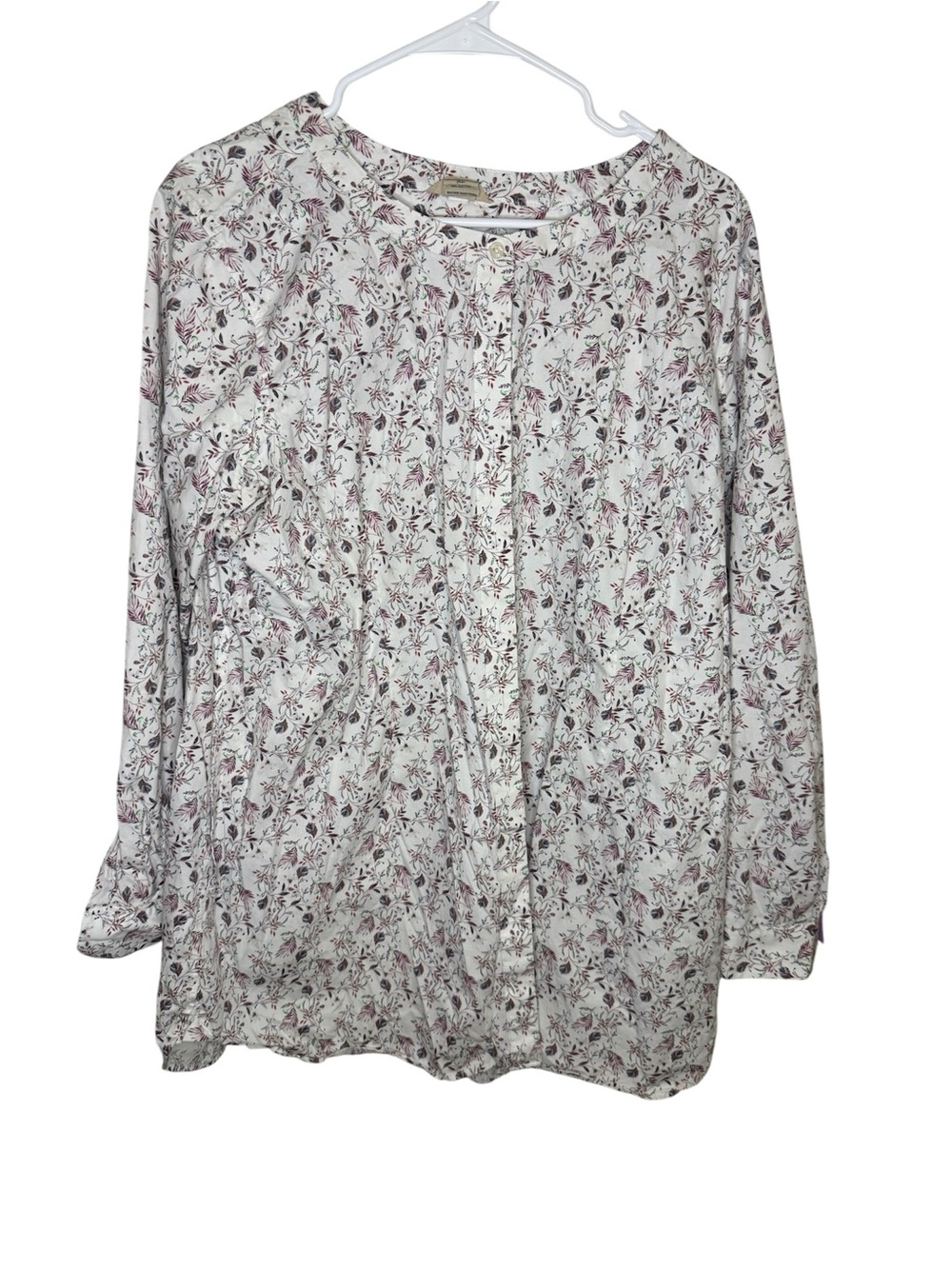 Duluth Trading Co. Floral Button-Down Blouse - Size XL